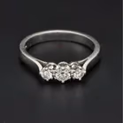 Platinum Brilliant-Cut Diamond Ring