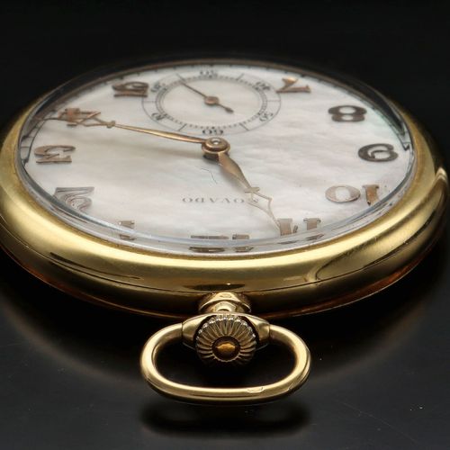 Circa 1920s 18ct Gold Movado Pocket Watch image-5