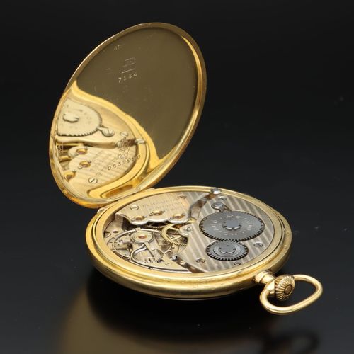 Circa 1920s 18ct Gold Movado Pocket Watch image-3
