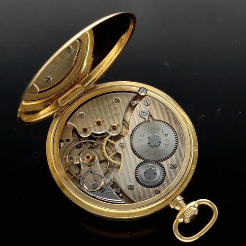 Circa 1920s 18ct Gold Movado Pocket Watch image-4