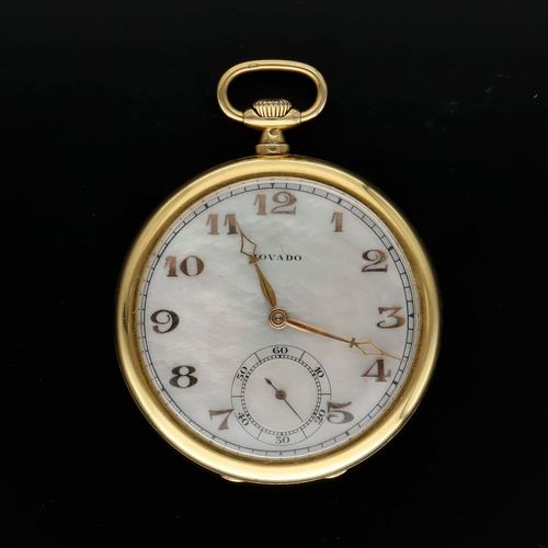 Circa 1920s 18ct Gold Movado Pocket Watch image-1