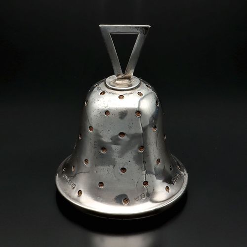 Edwardian Silver Pin Cushion in the form of a Bell image-1
