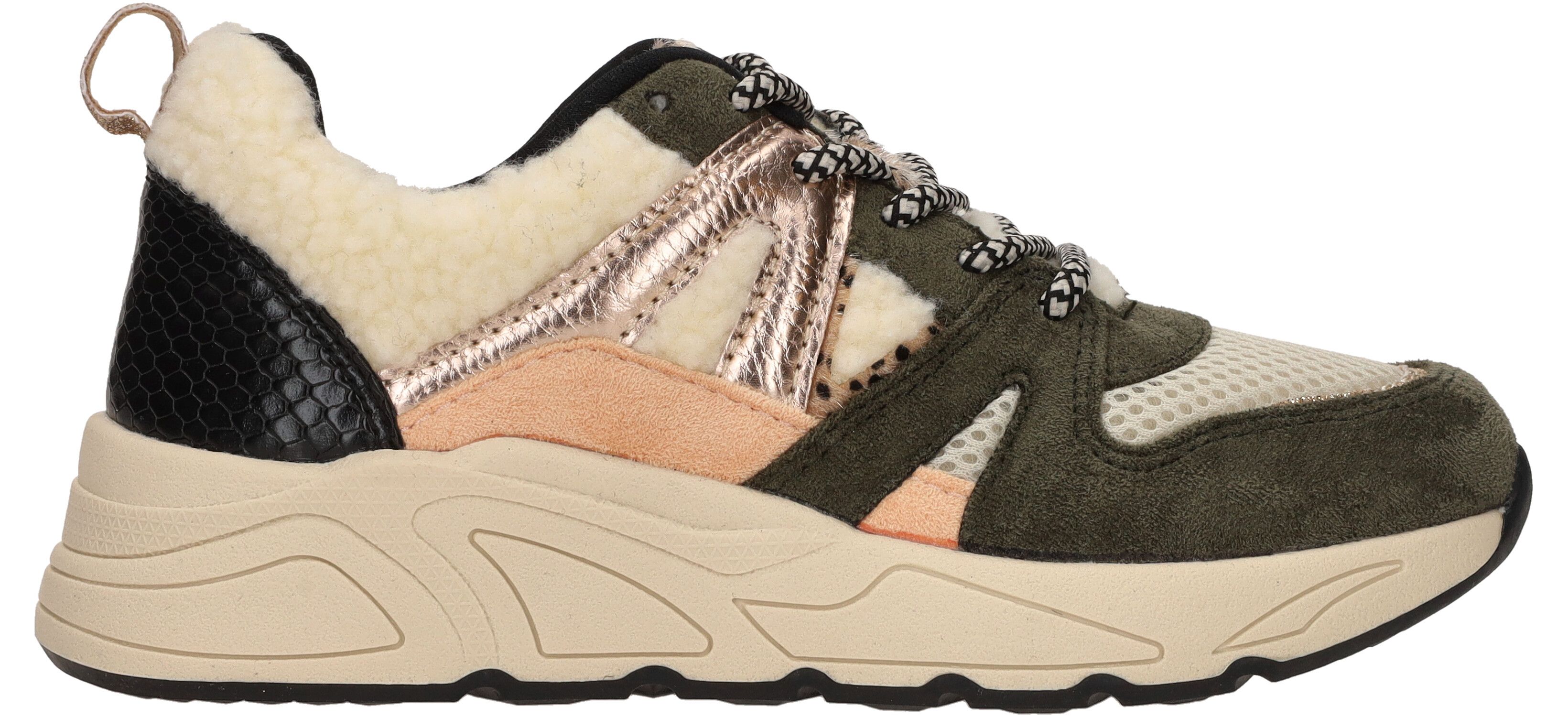 POSH By Poelman Sneaker Meisjes Groen/Beige