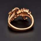 Bespoke 18ct Rose Gold Tourmaline Swirl Ring