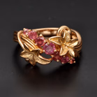 Bespoke 18ct Rose Gold Tourmaline Swirl Ring