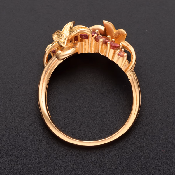Bespoke 18ct Rose Gold Tourmaline Swirl Ring