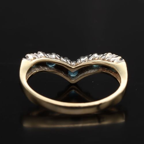 Gold Topaz Diamond Ring image-5