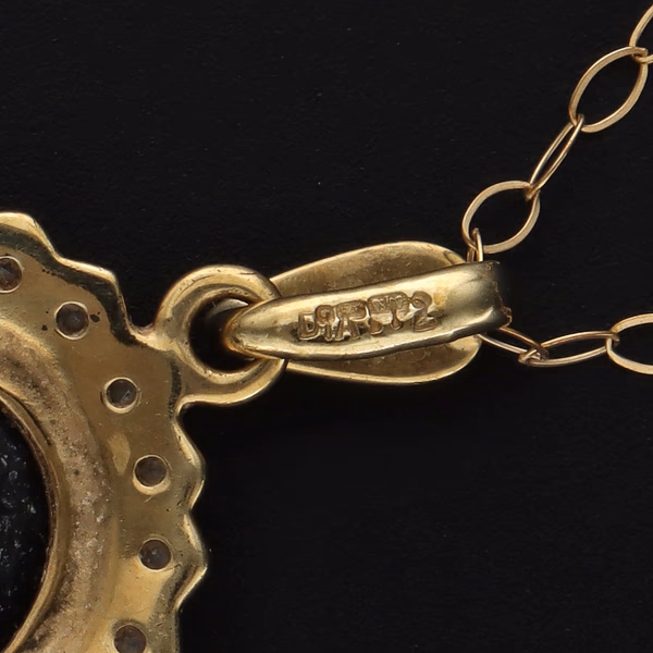 9ct Gold Sapphire and Diamond Pendant