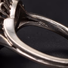 18ct White Gold Double Halo Sapphire & Diamond Cluster Ring