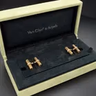 Van Cleef & Arpels 18ct Yellow Gold & Diamond Baton Cufflinks