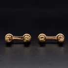 Van Cleef & Arpels 18ct Yellow Gold & Diamond Baton Cufflinks