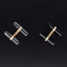 Van Cleef & Arpels 18ct Yellow Gold & Diamond Baton Cufflinks