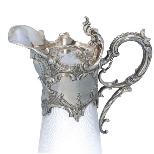 19th Century Silver Plated Glass Carafe image-4