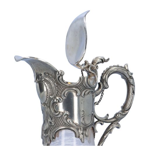 19th Century Silver Plated Glass Carafe image-6