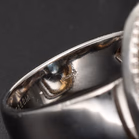 18ct White Gold Diamond and Aquamarine Ring