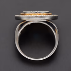 18ct White Gold Diamond and Aquamarine Ring