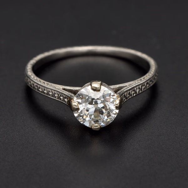 Platinum Diamond Solitaire Ring