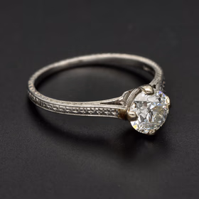 Platinum Diamond Solitaire Ring