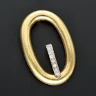 18ct Gold French Diamond  Pendant