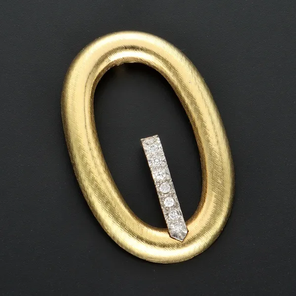 18ct Gold French Diamond  Pendant