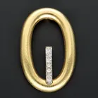 18ct Gold French Diamond  Pendant