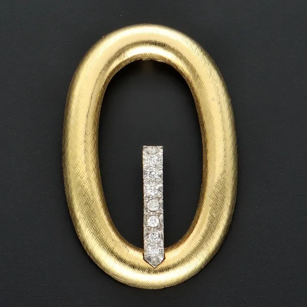 18ct Gold French Diamond  Pendant