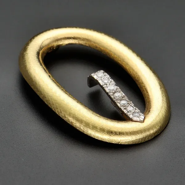 18ct Gold French Diamond  Pendant