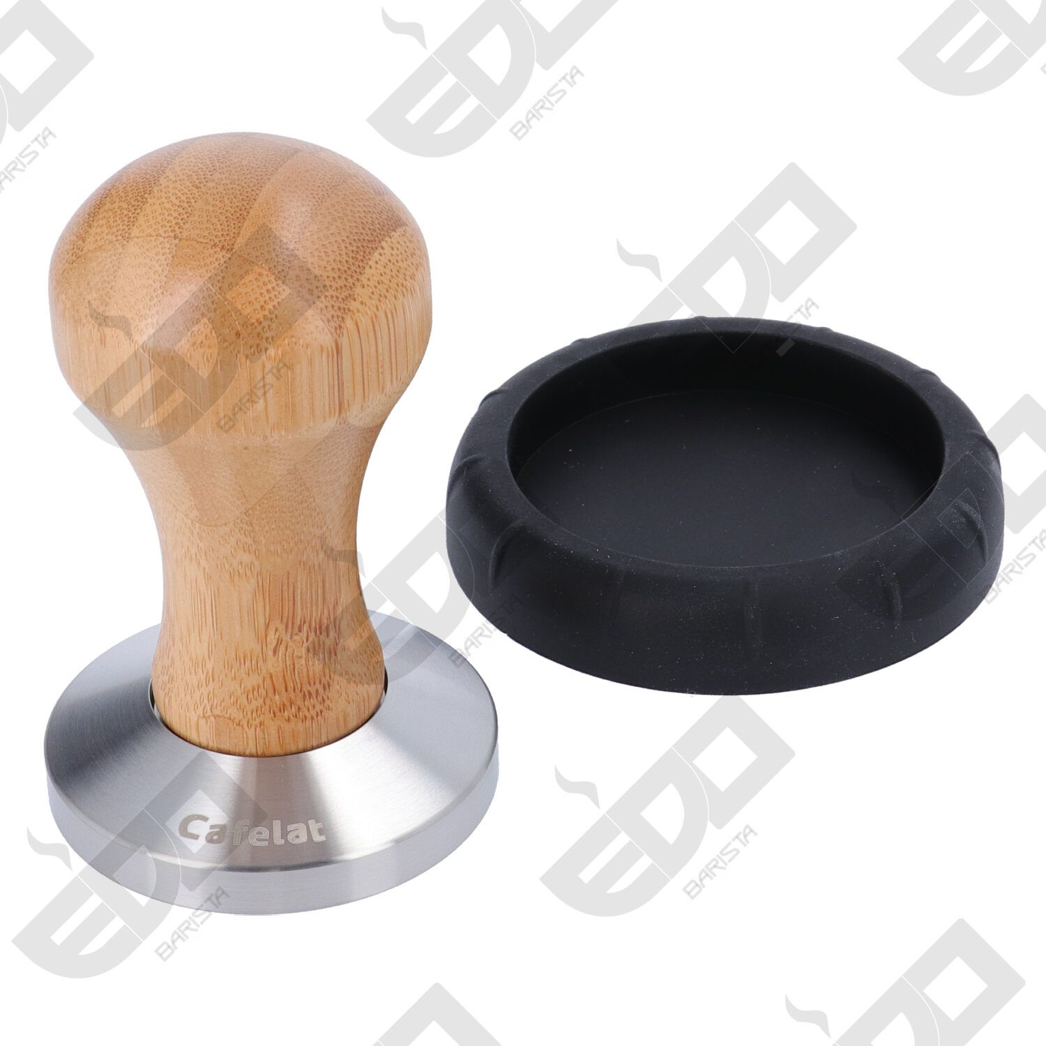 TAMPER WOOD/S.STEEL - CONVEX BASE 58mm