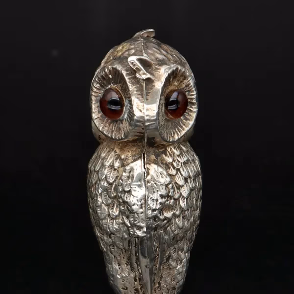 Double Headed Silver Owl Desk Seal