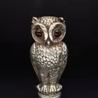 Double Headed Silver Owl Desk Seal
