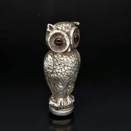 Double Headed Silver Owl Desk Seal image-1