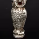 Double Headed Silver Owl Desk Seal