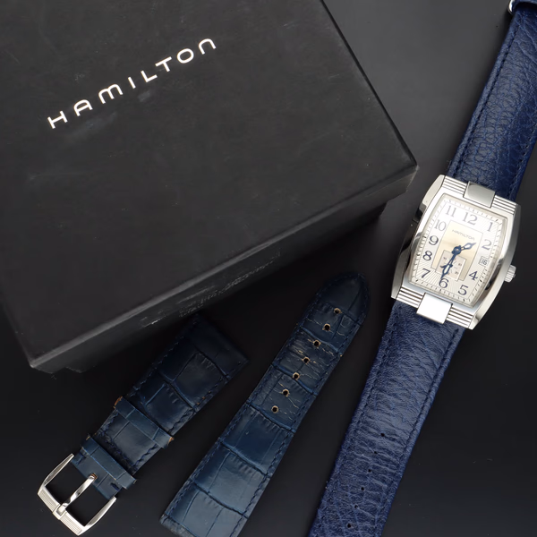 Hamilton Stainless Steel Tonneau Shaped Watch