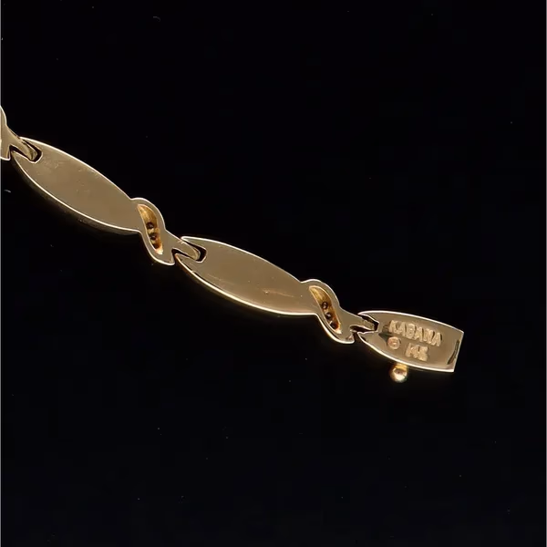 14JK Kabana Black Opal and Diamond Bracelet