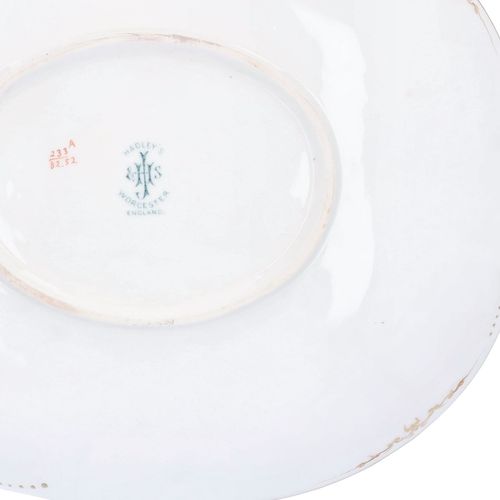Rare Worcester Moulded Cabinet Plate by James Hadley image-6