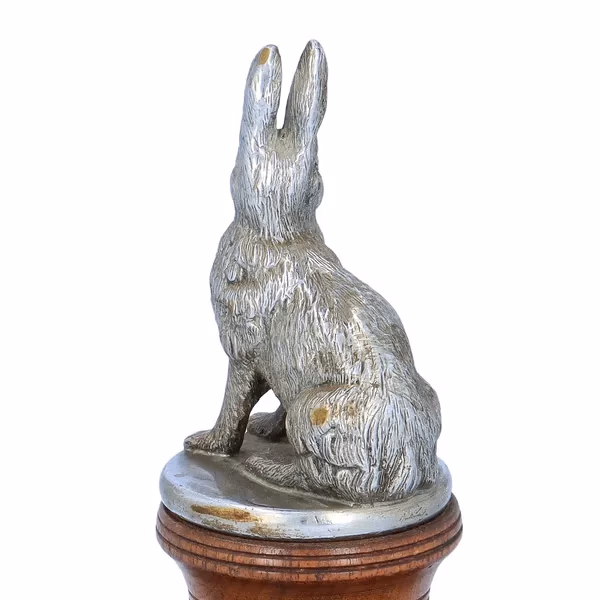 Silver Plated Hare Car Mascot