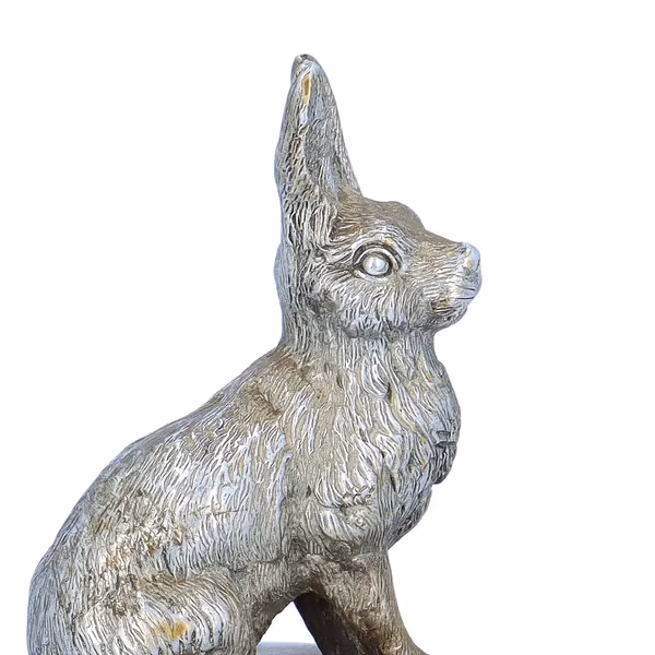 Silver Plated Hare Car Mascot