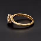 18ct Yellow Gold 0.3ct Diamond Trilogy Pinky Ring