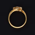 18ct Yellow Gold 0.3ct Diamond Trilogy Pinky Ring