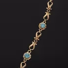 Heavy 9ct Gold Topaz Choker Necklace
