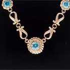 Heavy 9ct Gold Topaz Choker Necklace