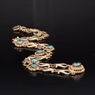 Heavy 9ct Gold Topaz Choker Necklace