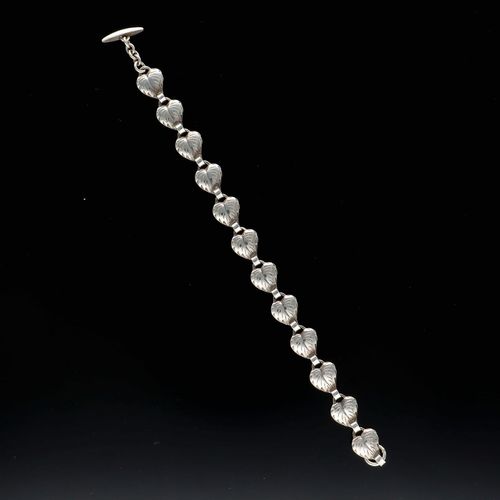 Danish Mid-Century Sliver Foliate Bracelet by Hermann Siersbol image-2