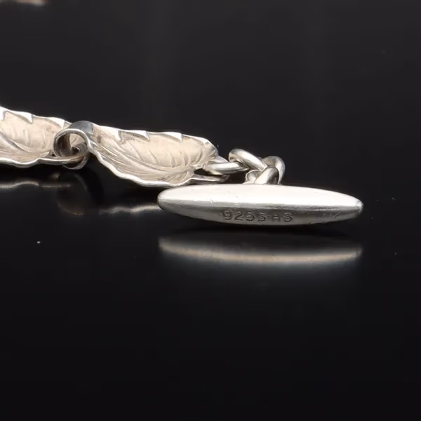 Danish Mid-Century Silver Foliate Bracelet by Hermann Siersbol