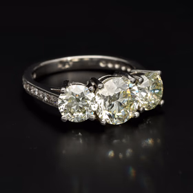 Platinum Three Stone Diamond Ring