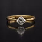 18k Gold Diamond Solitaire Ring