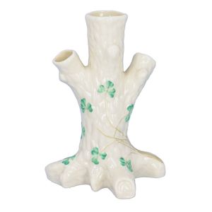 Belleek Shamrock Tree Trunk Vase