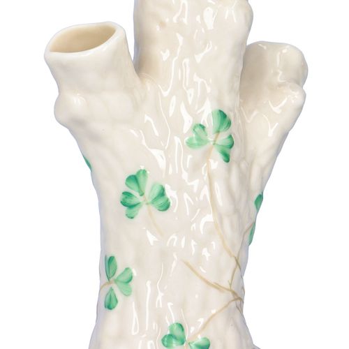 Belleek Shamrock Tree Trunk Vase image-3