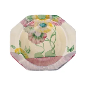 Clarice Cliff Pink Pearls Fruit Dish