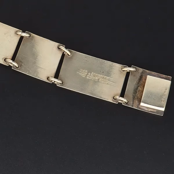 David Andersen Vermeil Silver and Guilloche Enamel Bracelet